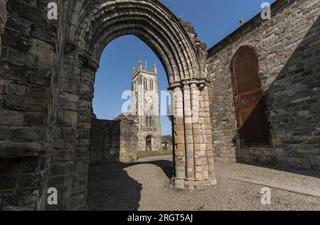 Ruinen von Kilwinning Abbey. Stockfoto