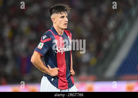 Bologna, Italien. 11. Aug. 2023. Tommaso Corazza (Bologna FC) während des Spiels Bologna FC gegen Cesena FC, italienisches Football Coppa Italia Match in Bologna, Italien, August 11 2023 Kredit: Independent Photo Agency/Alamy Live News Stockfoto