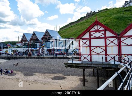 Saltburn-next-the-Sea Ufer vom Pier gefangen Stockfoto