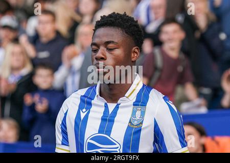 Sheffield, Großbritannien. 08. Aug. 2023. Sheffield Wednesday Anthony Musaba (45) während des Spiels Sheffield Wednesday FC vs Stockport County FC, Carabao Cup, Runde 1 im Hillsborough Stadium, Sheffield, Großbritannien, am 8. August 2023 Credit: Every second Media/Alamy Live News Stockfoto