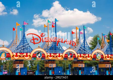 Eintritt zum Disneyland in Paris. Stockfoto