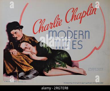 CHARLIE CHAPLIN und PAULETTE GODDARD in der MODERNE 1936 Regisseur/Produzent/Autor/Musik CHARLES CHAPLIN Stummfilm mit Soundeffekten Charles Chaplin Productions/United Artists Stockfoto