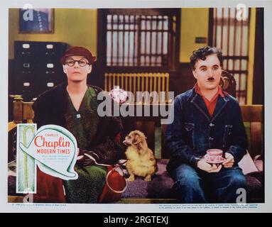 MYRA/MIRA McKinney und CHARLIE CHAPLIN in MODERN TIMES 1936 Regisseur/Produzent/Autor/Musik CHARLES CHAPLIN Stummfilm mit Soundeffekten Charles Chaplin Productions/United Artists Stockfoto