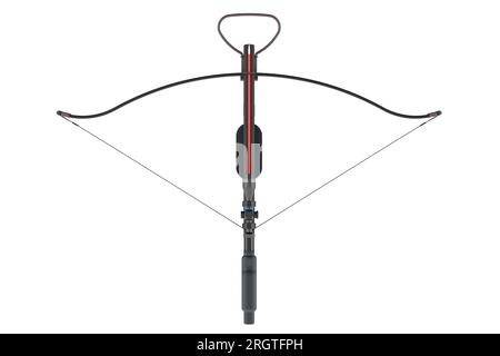 Armbrust, Draufsicht. 3D-Rendering auf weißem Hintergrund isoliert Stockfoto