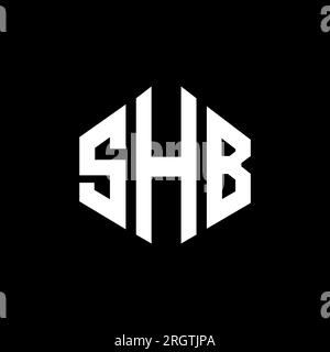 SHB-Logo in Polygonform. SHB-Polygon- und würfelförmiges Logo. SHB sechseckige Vektor-Logo-Vorlage in Weiß und Schwarz. SHB Monogr Stock Vektor