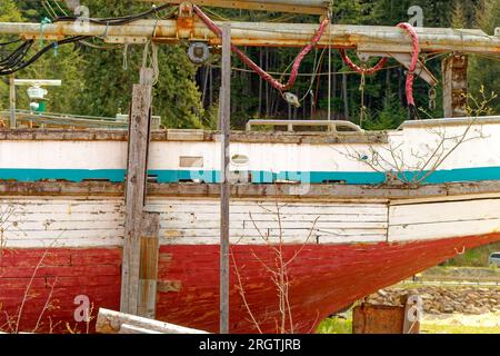 ICY STRAIT, ALASKA - 9. Mai 2023: Die Icy Strait ist eine Meerenge im Alexander-Archipel im Südosten Alaskas. Das nahegelegene Kreuzfahrtschiff Stockfoto