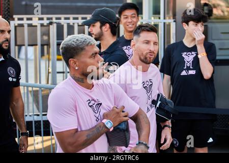 17-Josef Martínez von Inter Miami, 10-Lionel Messi von Inter Miami. Fort Lauderdale, Florida, USA. 11. August 2023. Kredit: Yaroslav Sabitov/YES Market Media/Alamy Live News Stockfoto