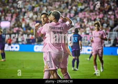 Fort Lauderdale, Florida, USA. 11. August 2023. 17-Josef Martínez von Inter Miami während des Spiels Charlotte FC gegen Inter Miami CF im DRV Pink Stadium in Florida, USA. Kredit: Yaroslav Sabitov/YES Market Media/Alamy Live News Stockfoto