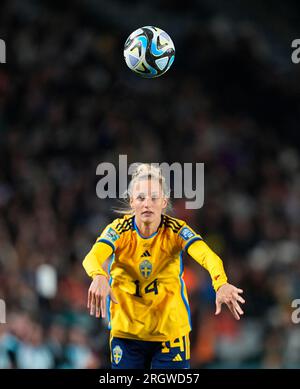 August 11 2023: Nathalie Bjorn (Schweden) kontrolliert den Ball während eines Spiels, am, . Kim Price/CSM Credit: CAL Sport Media/Alamy Live News Stockfoto