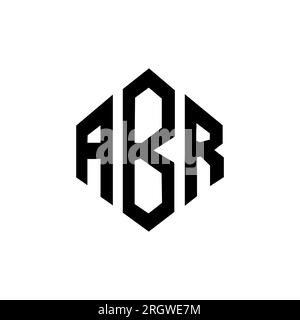 Logo mit AEHP-Buchstaben und Polygonform. ABR-Polygon- und würfelförmiges Logo. Sechseckige ABR-Vektor-Logo-Vorlage in Weiß und Schwarz. ABR Monogr Stock Vektor