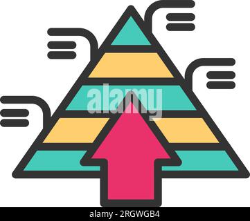 Bild des Symbols „Pyramiden der Bedürfnisse“. Stock Vektor