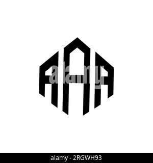 Logo mit AAA-Buchstaben und Polygonform. AAA-Polygon- und würfelförmiges Logo. AAA-sechseckige Vektor-Logo-Vorlage in Weiß und Schwarz. AAA Monogr Stock Vektor
