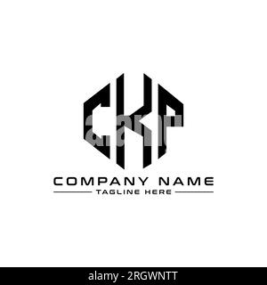 CKP-Logo in Polygonform. CKP-Polygon- und würfelförmiges Logo. CKP sechseckige Vektor-Logo-Vorlage in Weiß und Schwarz. CKP monogr Stock Vektor