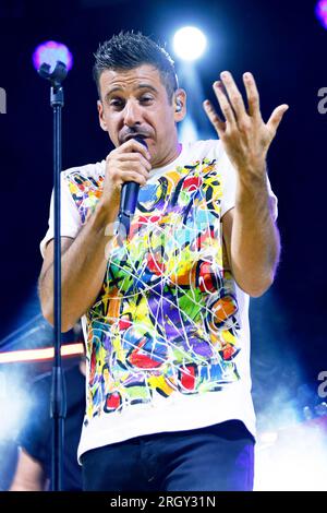 Auf dem Foto schließt Francesco Gabbani die sizilianische Tour mit dem letzten Datum in Marsala in der Provinz Trapani Credit: Independent Photo Agency Srl/Alamy Live News Stockfoto
