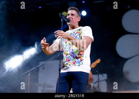 Auf dem Foto schließt Francesco Gabbani die sizilianische Tour mit dem letzten Datum in Marsala in der Provinz Trapani Credit: Independent Photo Agency Srl/Alamy Live News Stockfoto