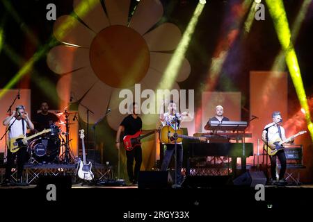 Auf dem Foto schließt Francesco Gabbani die sizilianische Tour mit dem letzten Datum in Marsala in der Provinz Trapani Credit: Independent Photo Agency Srl/Alamy Live News Stockfoto