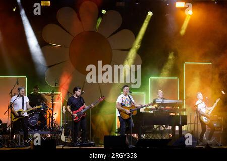 Auf dem Foto schließt Francesco Gabbani die sizilianische Tour mit dem letzten Datum in Marsala in der Provinz Trapani Credit: Independent Photo Agency Srl/Alamy Live News Stockfoto
