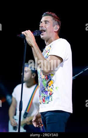 Auf dem Foto schließt Francesco Gabbani die sizilianische Tour mit dem letzten Datum in Marsala in der Provinz Trapani Credit: Independent Photo Agency Srl/Alamy Live News Stockfoto