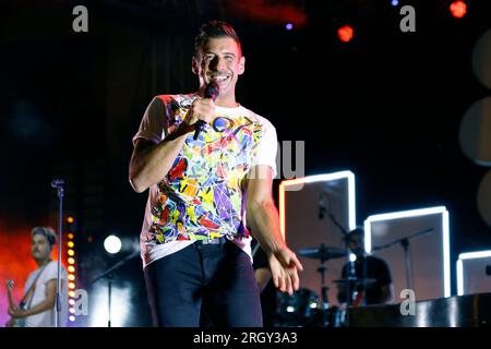 Auf dem Foto schließt Francesco Gabbani die sizilianische Tour mit dem letzten Datum in Marsala in der Provinz Trapani Credit: Independent Photo Agency Srl/Alamy Live News Stockfoto
