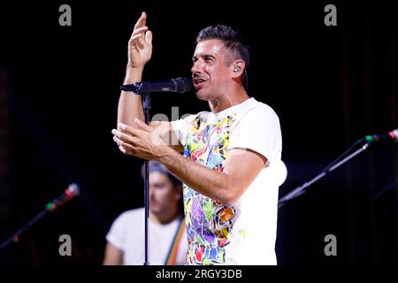 Auf dem Foto schließt Francesco Gabbani die sizilianische Tour mit dem letzten Datum in Marsala in der Provinz Trapani Credit: Independent Photo Agency Srl/Alamy Live News Stockfoto