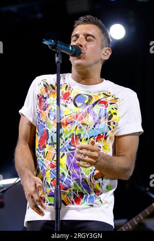 Auf dem Foto schließt Francesco Gabbani die sizilianische Tour mit dem letzten Datum in Marsala in der Provinz Trapani Credit: Independent Photo Agency Srl/Alamy Live News Stockfoto