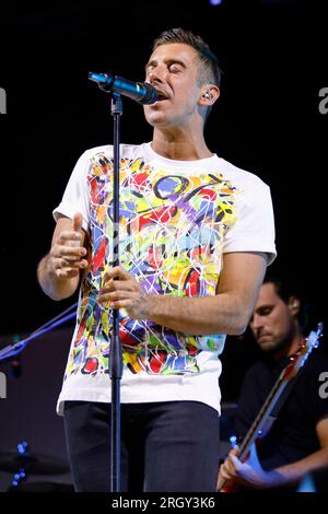 Auf dem Foto schließt Francesco Gabbani die sizilianische Tour mit dem letzten Datum in Marsala in der Provinz Trapani Credit: Independent Photo Agency Srl/Alamy Live News Stockfoto