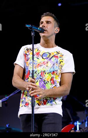 Auf dem Foto schließt Francesco Gabbani die sizilianische Tour mit dem letzten Datum in Marsala in der Provinz Trapani Credit: Independent Photo Agency Srl/Alamy Live News Stockfoto