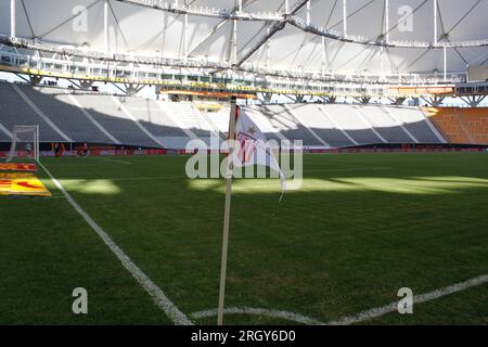 La Plata, Buenos Aires, Argentinien. 30. März 2013. Blick auf das Estadio Unico de la Plata vor dem Spiel zwischen Estudiantes und Racing Club. Credi Stockfoto