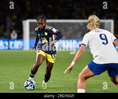 Sydney, Australien. August 2023. Die kolumbianische Linda Caicedo im Stadion Australien in Sydney, Australien, während der FIFA Frauen-Weltmeisterschaft 2023 (Kleber Osorio) Kredit: Kleber Osorio/Alamy Live News Stockfoto