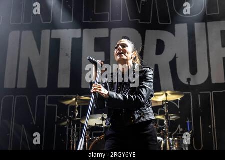 MAILAND, ITALIEN - JUNI 20: Aimee Interrupter of the Interrupters tritt am 20. Juni 2023 in Mailand auf der Alcatraz Mailand auf. (Foto: Roberto Finizio/NurPhoto) Stockfoto