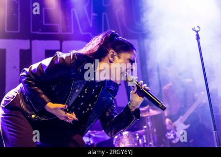 MAILAND, ITALIEN - JUNI 20: Aimee Interrupter of the Interrupters tritt am 20. Juni 2023 in Mailand auf der Alcatraz Mailand auf. (Foto: Roberto Finizio/NurPhoto) Stockfoto