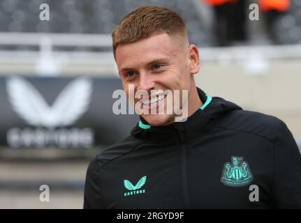 Newcastle am Samstag, den 12. August 2023. Harvey Barnes von Newcastle United während des Premier League-Spiels zwischen Newcastle United und Aston Villa in St. James's Park, Newcastle, Samstag, den 12. August 2023. (Foto: Michael Driver | MI News) Guthaben: MI News & Sport /Alamy Live News Stockfoto