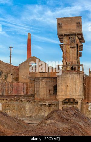 Die Mine São Domingos ist eine verlassene Tagebau in São Domingos, Alentejo, Portugal Stockfoto