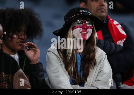 Sydney, Australien. 12. Aug. 2023. England-Fan beim FIFA Women's World Cup Round of Quartals Fußballspiel 2023 zwischen England und Kolumbien im Australia Stadium. Endergebnis: England 2:1 Kolumbien Kredit: SOPA Images Limited/Alamy Live News Stockfoto