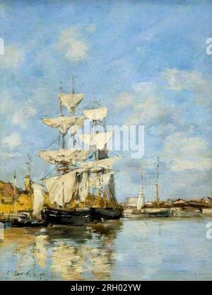 Deauville, Dock 1891 von Eugène Louis Boudin Stockfoto