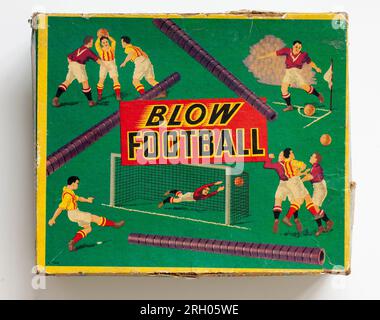 Vintage Game of Blow Football Stockfoto