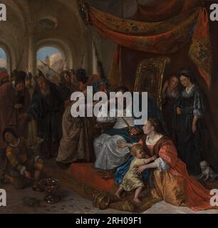 Moses and Pharaoh’s Crown circa 1670 von Jan Steen Stockfoto