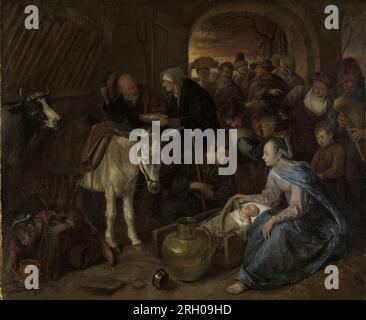 Die Verehrung der Hirten zwischen 1660 und 1679 durch Jan Steen Stockfoto