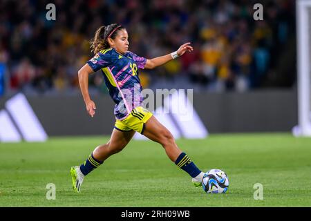 Melbourne, Australien. 13. Aug. 2023. Leicy Santos aus Columbia am 12. August 2023 im Melbourne Rectangular Stadium, Melbourne, Australien, beim FIFA Women's World Cup 2023 zwischen England Women und Colombia Women. Foto von Richard Nicholson. Nur redaktionelle Verwendung, Lizenz für kommerzielle Verwendung erforderlich. Keine Verwendung bei Wetten, Spielen oder Veröffentlichungen von Clubs/Ligen/Spielern. Kredit: UK Sports Pics Ltd/Alamy Live News Stockfoto