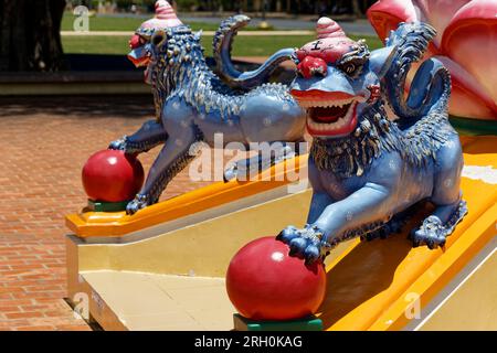 Tay Ninh, Vietnam. 21. Aug. 2014. Cao Dai Tempel, heiliger Sitz des Kaodaismus in Tay Ninh in Vietnam. Stockfoto