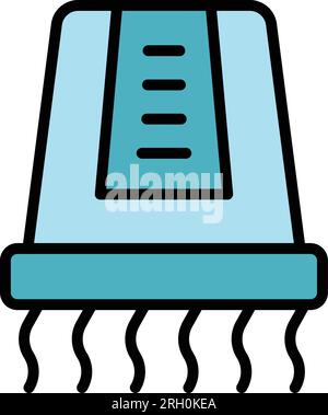 Konturvektor des Trocknerausgabesymbols. Druckluftanlage. WC-Trockner, flach Stock Vektor