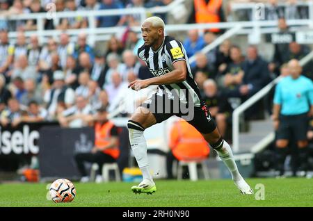 Newcastle am Samstag, den 12. August 2023. Joelinton von Newcastle United während des Premier League-Spiels zwischen Newcastle United und Aston Villa in St. James's Park, Newcastle, Samstag, den 12. August 2023. (Foto: Michael Driver | MI News) Guthaben: MI News & Sport /Alamy Live News Stockfoto