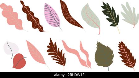 Herbstblätter, Laub und Äste Blattvektor Stock Vektor
