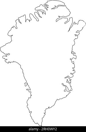 Design der Vektordarstellung für grönland-Kartensymbole Stock Vektor