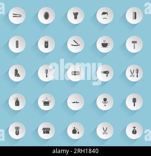 Vektorsymbole im Friseursalon Stock Vektor