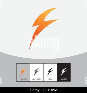 F-Letter-Logo. Energie und Blitz. - Vektor Stock Vektor