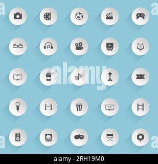 Unterhaltungsvektorsymbole Stock Vektor