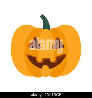 halloween Kürbis mit geschnitztem Gesicht Stock Vektor