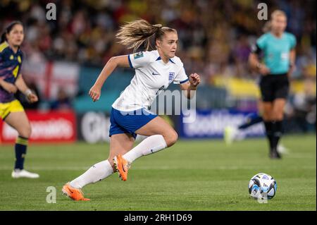 Melbourne, Australien. 13. Aug. 2023. Georgia Styanway of England während des FIFA Women's World Cup 2023 zwischen England Women und Colombia Women im Melbourne Rectangular Stadium, Melbourne, Australien, am 12. August 2023. Foto von Richard Nicholson. Nur redaktionelle Verwendung, Lizenz für kommerzielle Verwendung erforderlich. Keine Verwendung bei Wetten, Spielen oder Veröffentlichungen von Clubs/Ligen/Spielern. Kredit: UK Sports Pics Ltd/Alamy Live News Stockfoto