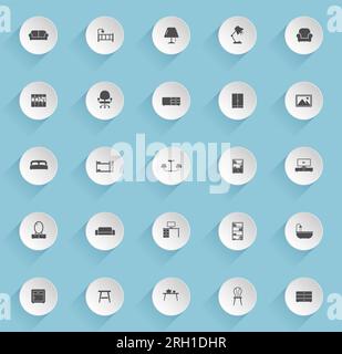 Möbelvektorsymbole Stock Vektor